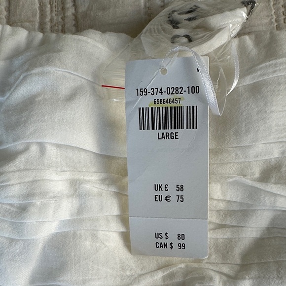 NWT Abercrombie White Strapless Bubble Hem Dress - Picture 3 of 3
